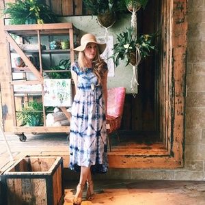 Anthropologie Skyscape Maxi Dress RARE